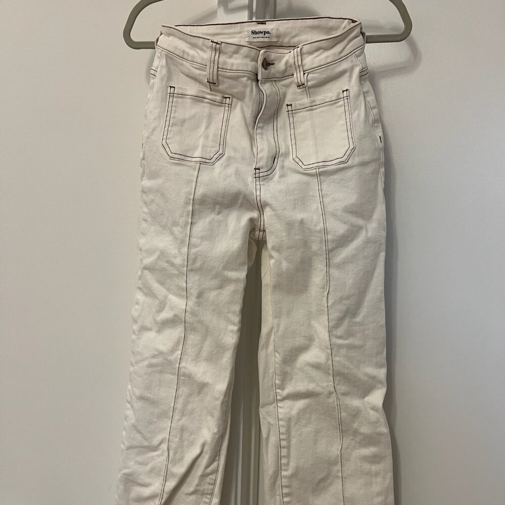 SHOWPO | Malcolm Jeans High Rise Contrast Stitch Flare